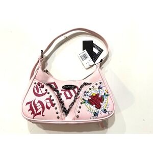 Ed Hardy Pink Love Kills‎ Slowly Shoulder Bag NWT